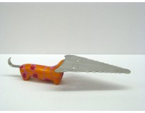 Dachshund Orange/Pink Swirl Cake Server